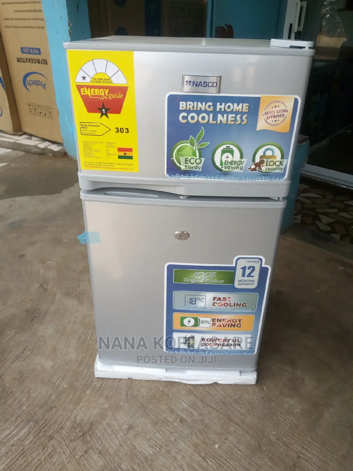 Nasco 80litres Table Top Double Door Refrigerator