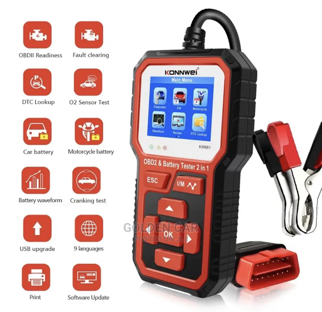 Konnwei KW681 OBD2 Car Diagnostic Battery Scanner