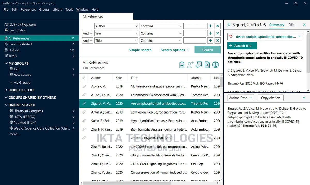 Endnote 20 | Win\Mac | Research Reference Management App