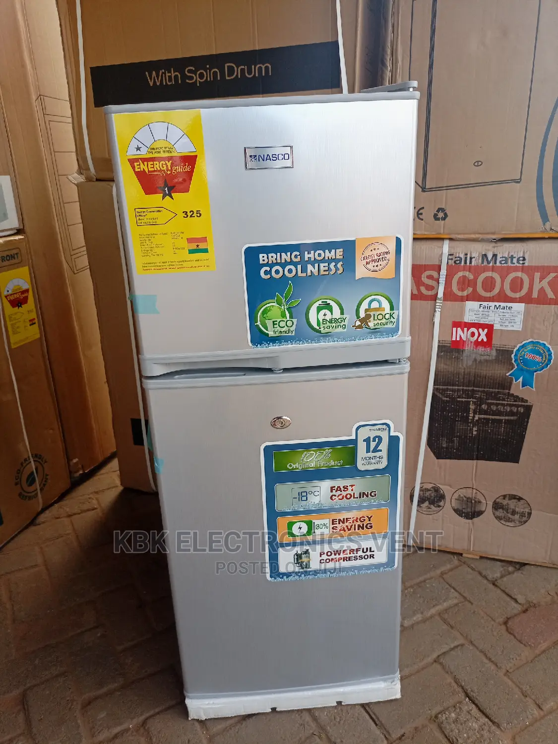 Nasco 108ltr(N214) Double Door Refrigerator