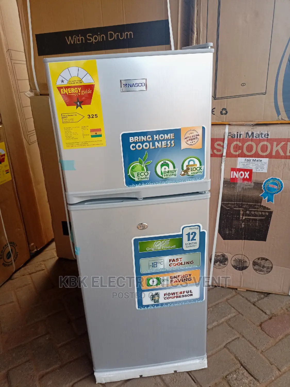 Nasco 108ltr(N214) Double Door Refrigerator