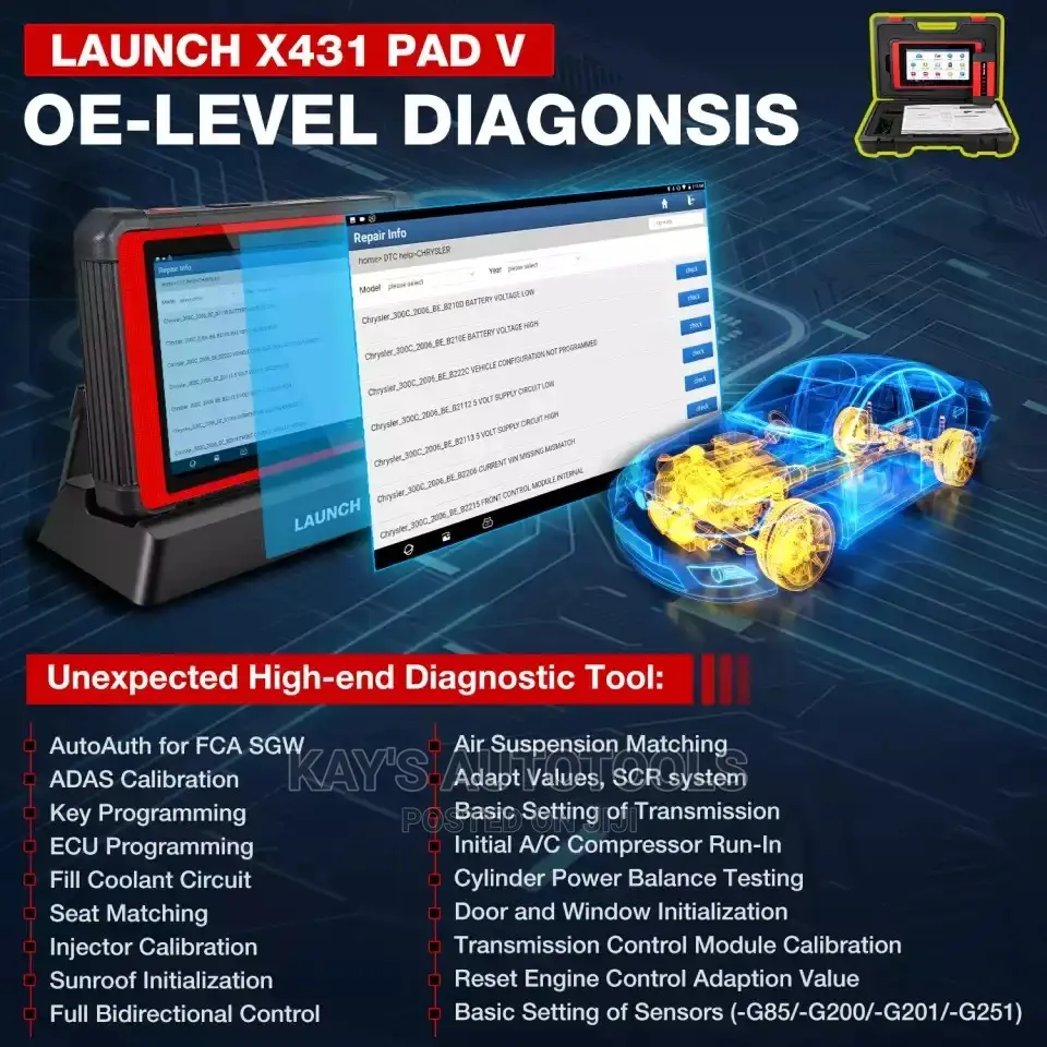 Launch X431 Pad v Professional Diagnostics Tool With Smart Box