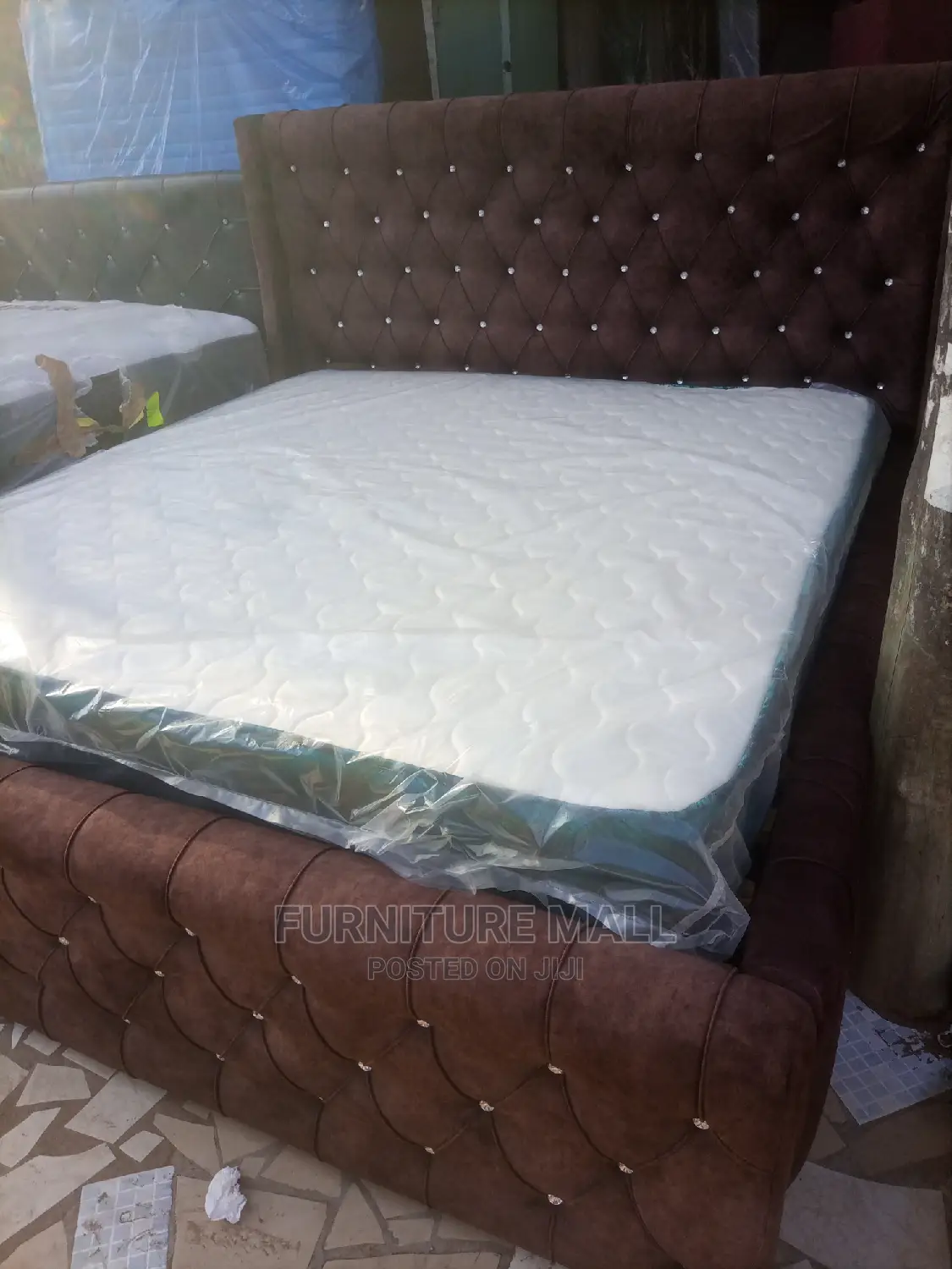 Modenized Kingsize Bed With Mattress . Free Delivery