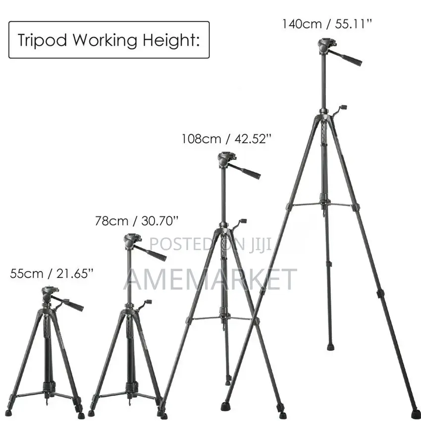 Professional Photo Video Tripod Stand for Phones Cameras