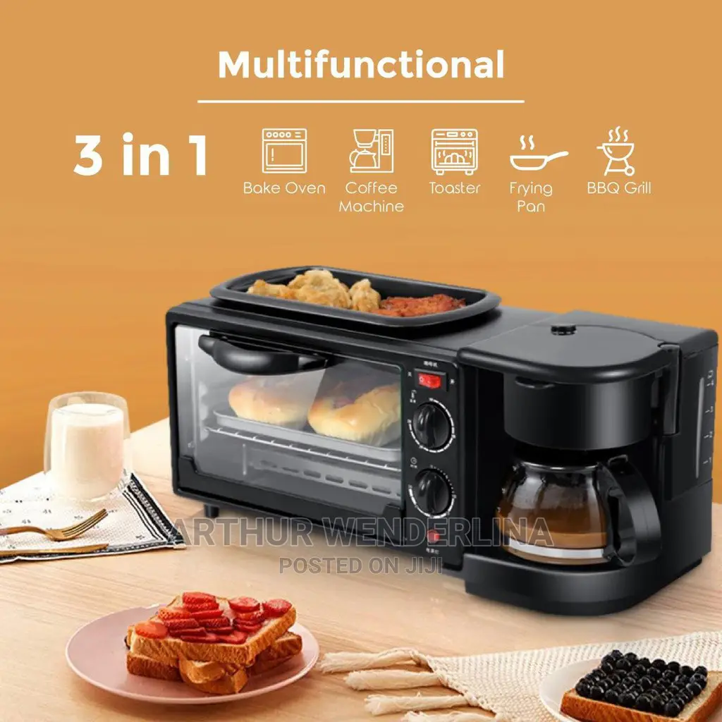 3 in 1 Breakfast Maker ( Frying,Roasting , Making Coffee)