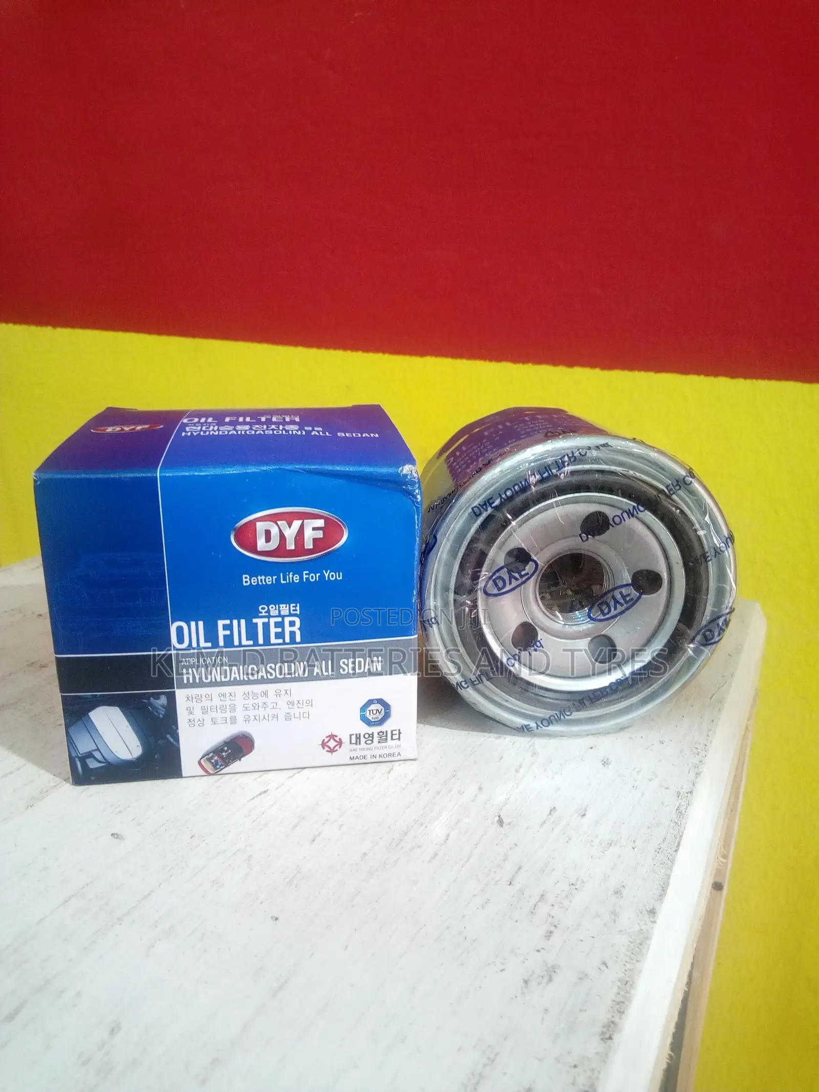 DYF Engine Oil Filters for Korean Cars Kia Hyundai Daewoo