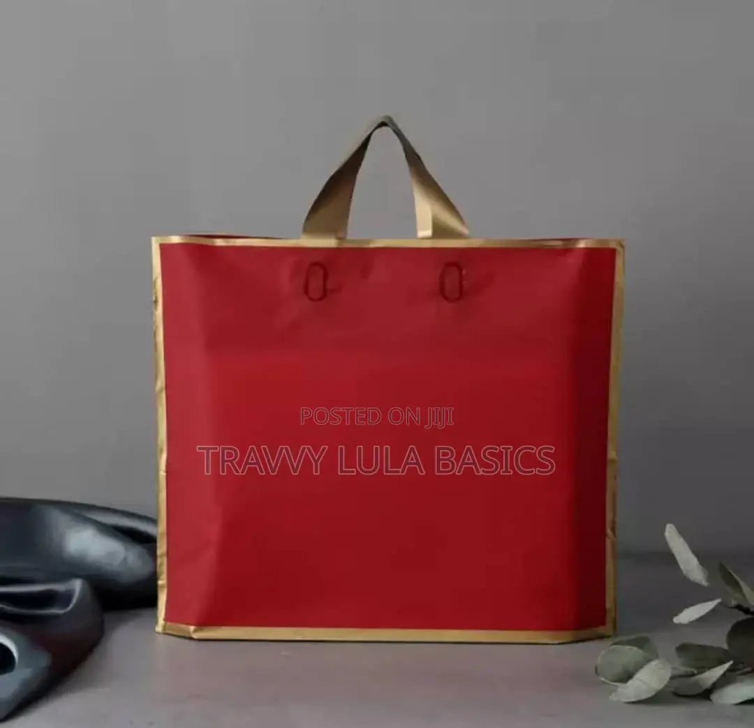New Golden Shopping Carrier Bags