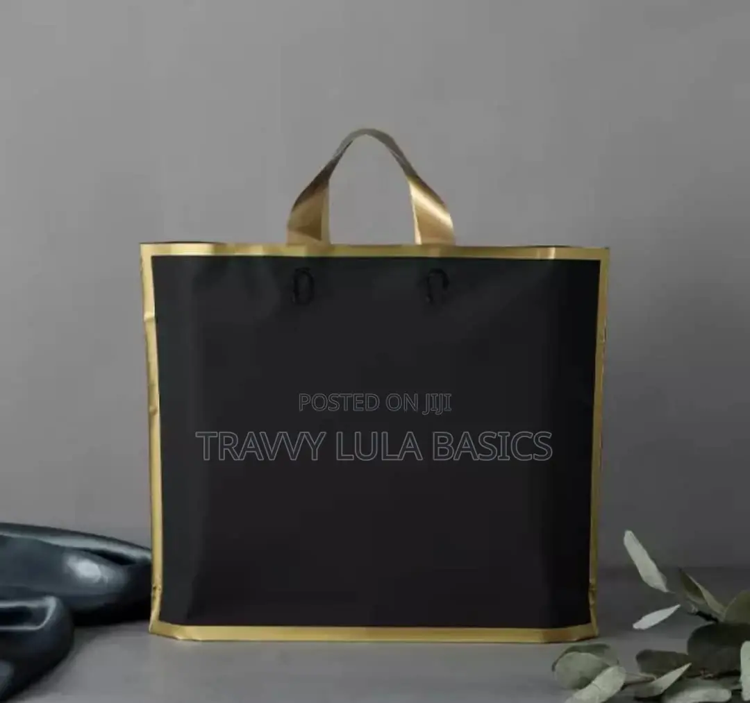 New Golden Shopping Carrier Bags
