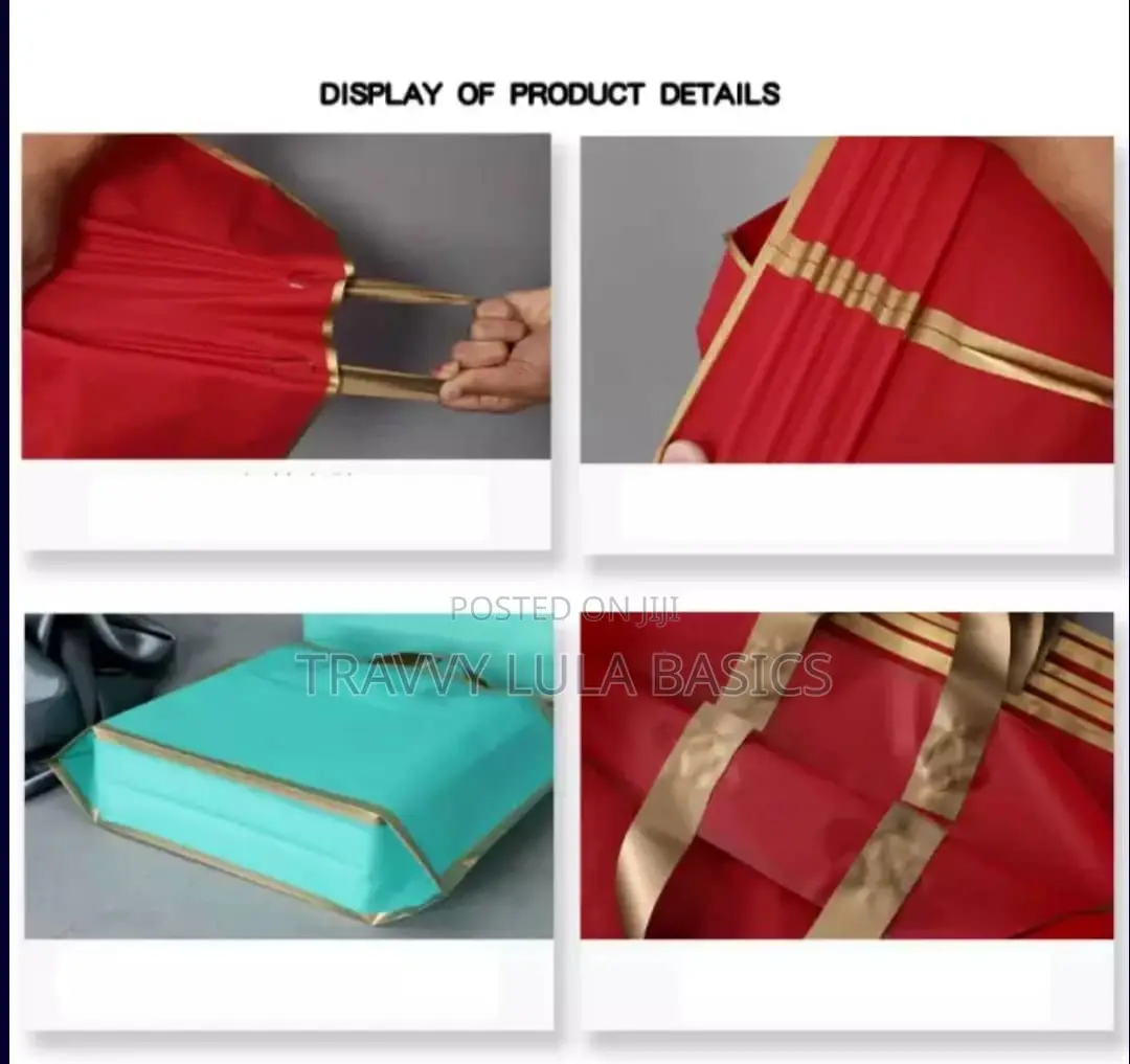 New Golden Shopping Carrier Bags