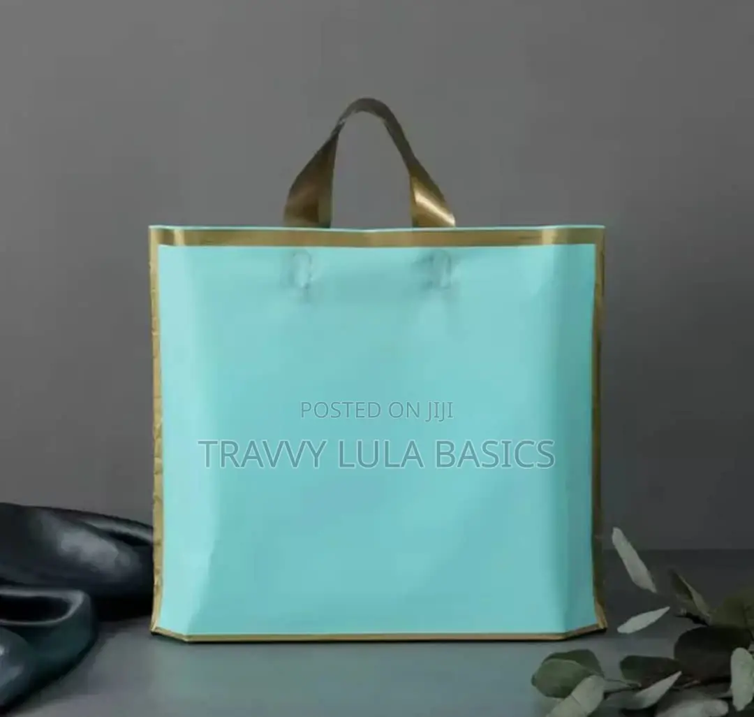 New Golden Shopping Carrier Bags