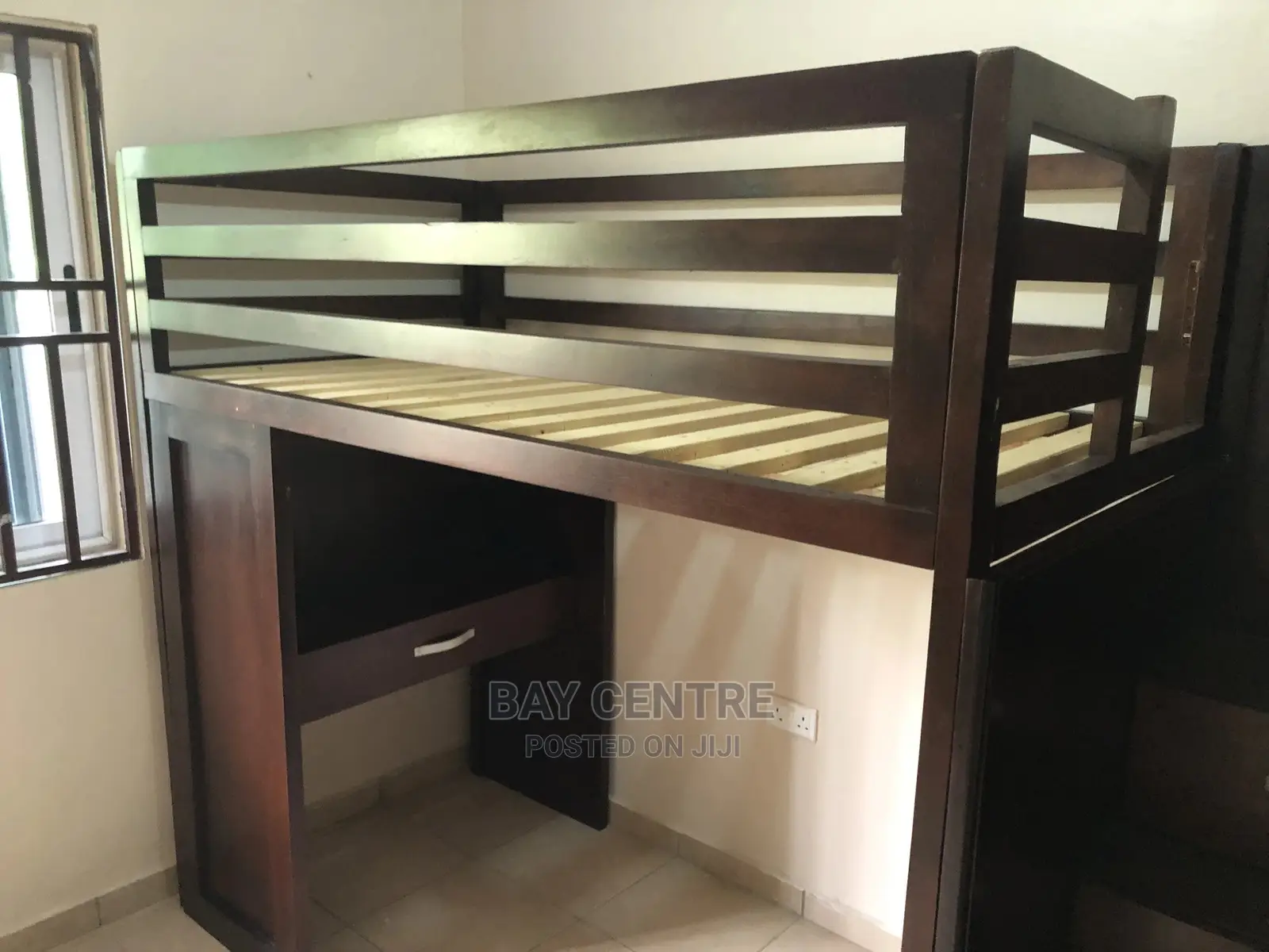 Kids All-in-One Staircase Storage High Loft Single Bed