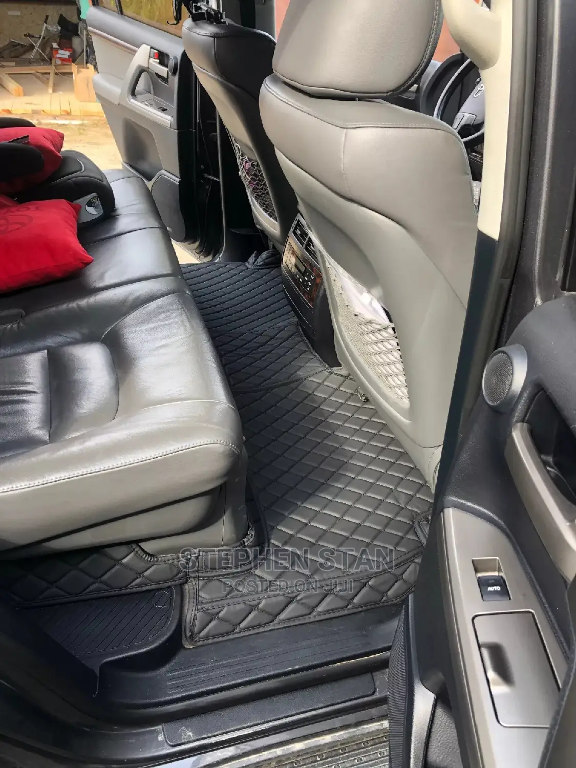 4D High Quality Black Luxury Leather Car Floor Mat Carpet