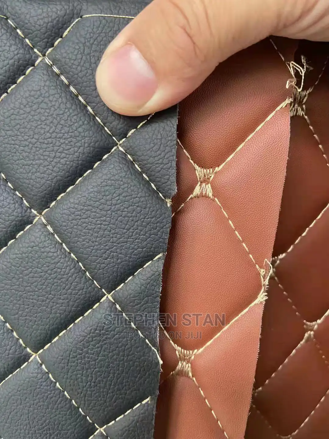 4D High Quality Black Luxury Leather Car Floor Mat Carpet