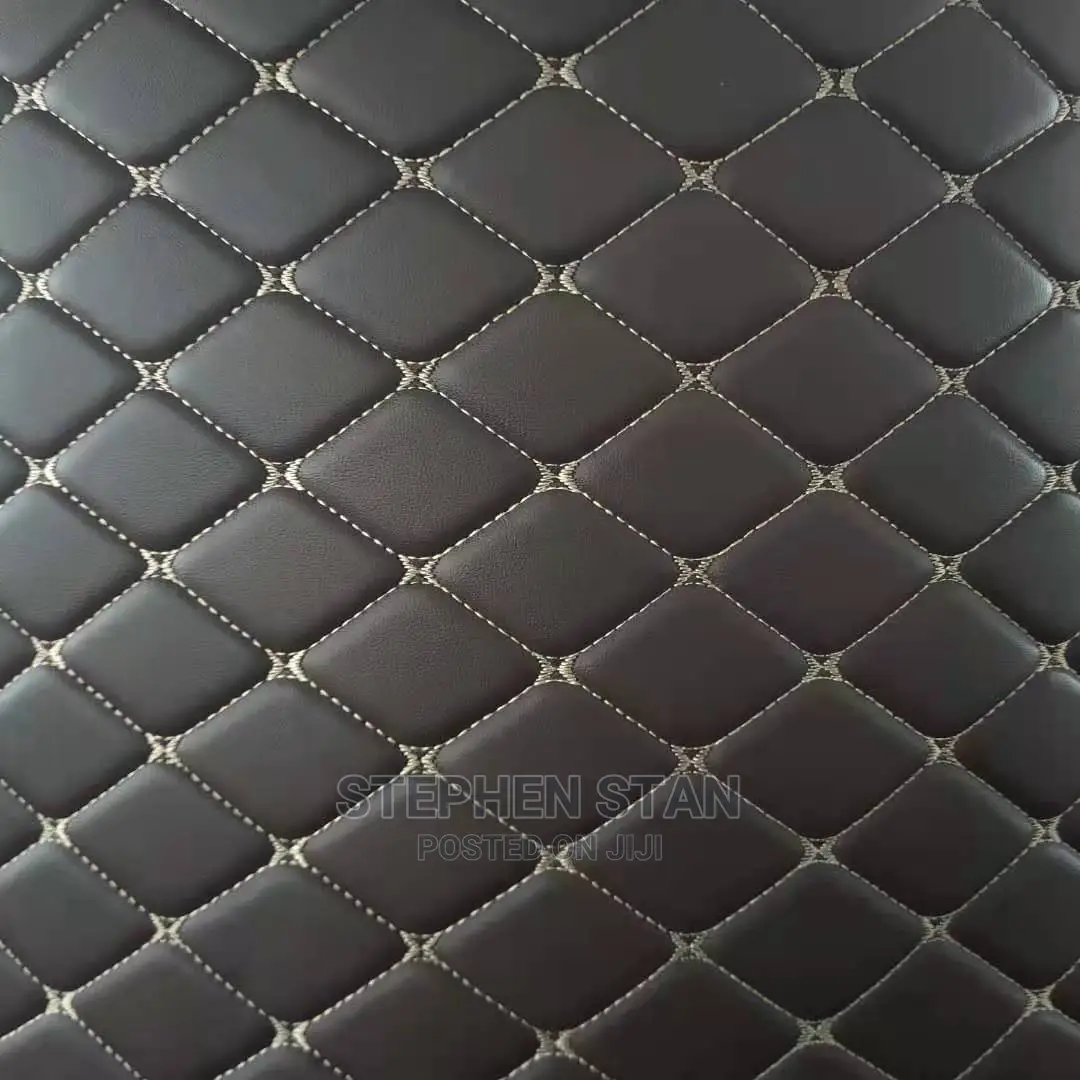 4D High Quality Black Luxury Leather Car Floor Mat Carpet