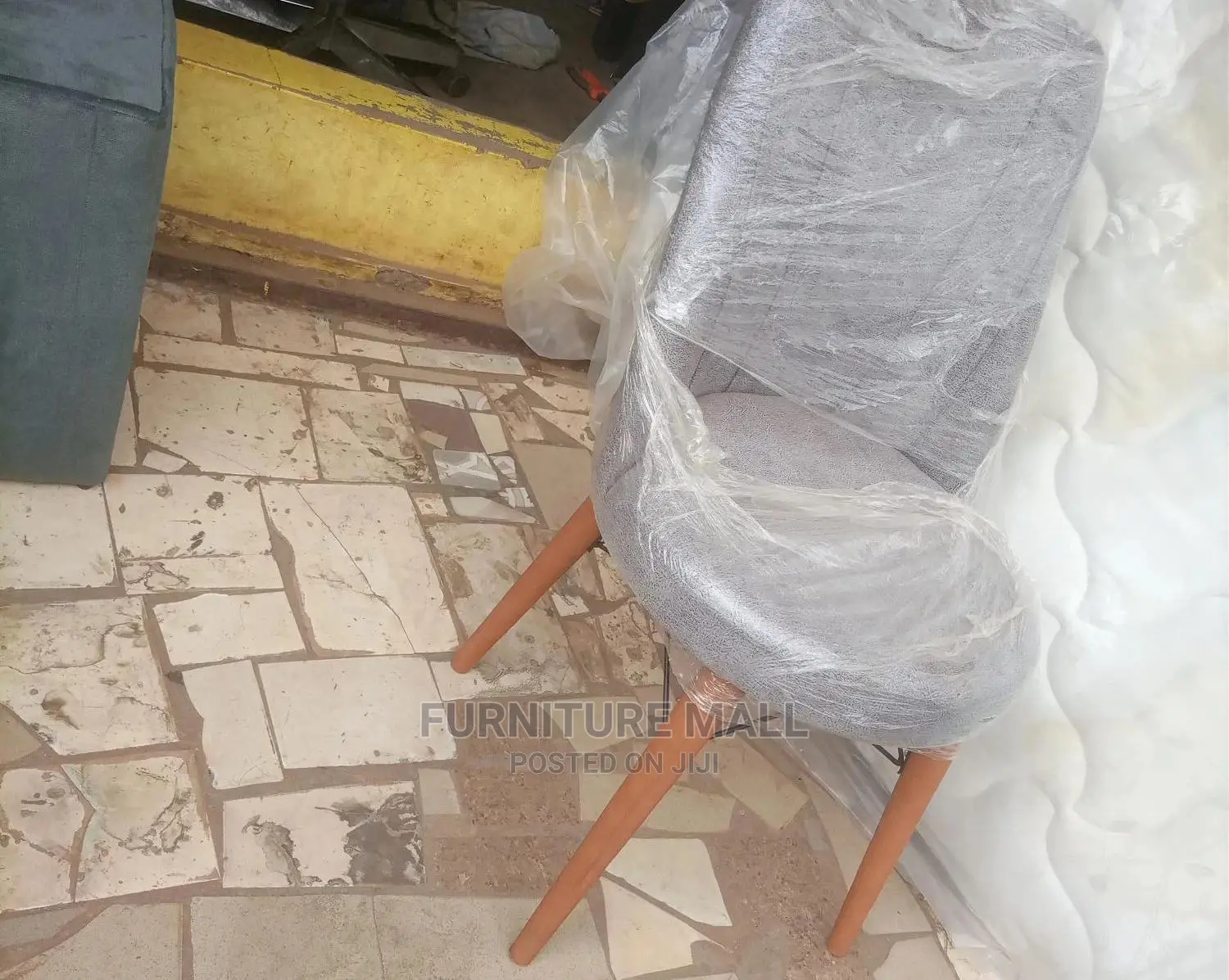 Gray Colored Singele Chair . Free Delivery