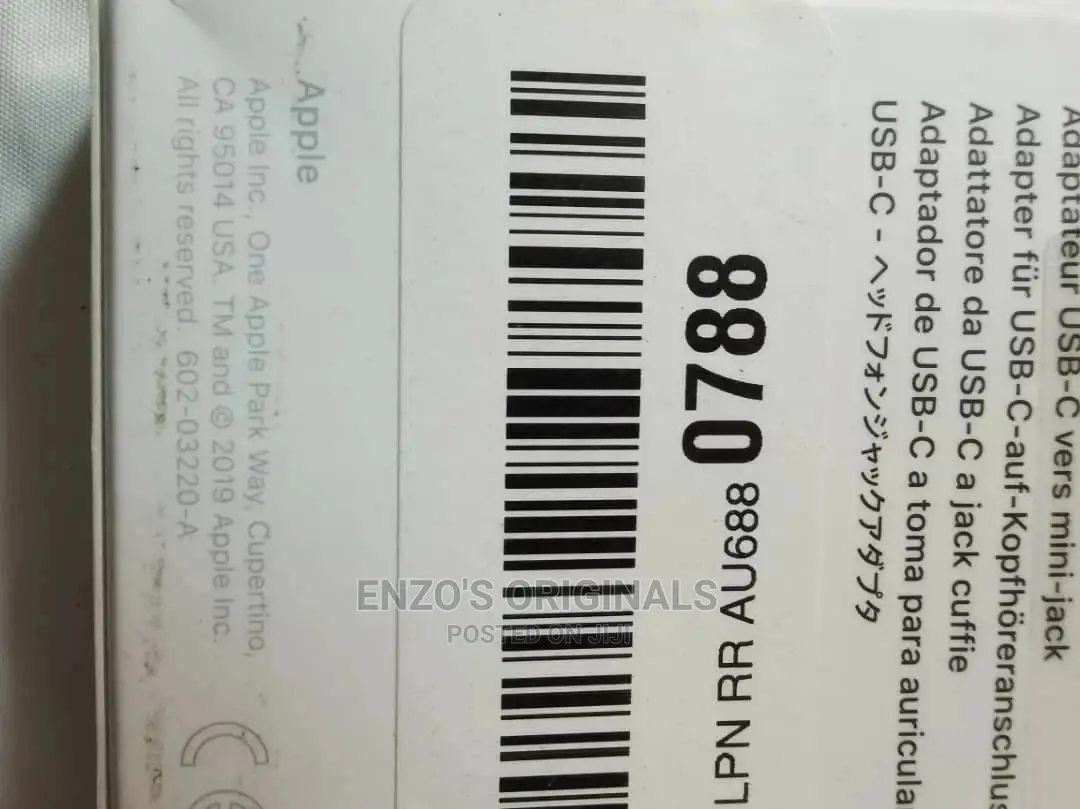 OEM Apple Branded USB-C to 3.5mm Audio Jack Original