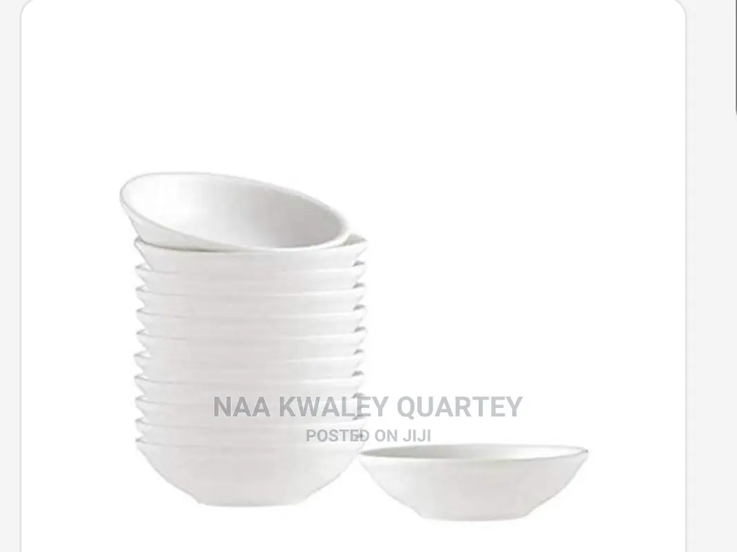 White 2.8" Ceramic Sauce Bowls