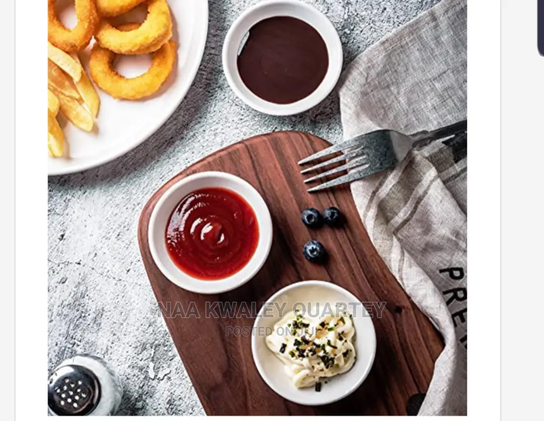 White 2.8" Ceramic Sauce Bowls