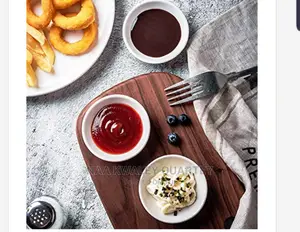 White 2.8" Ceramic Sauce Bowls