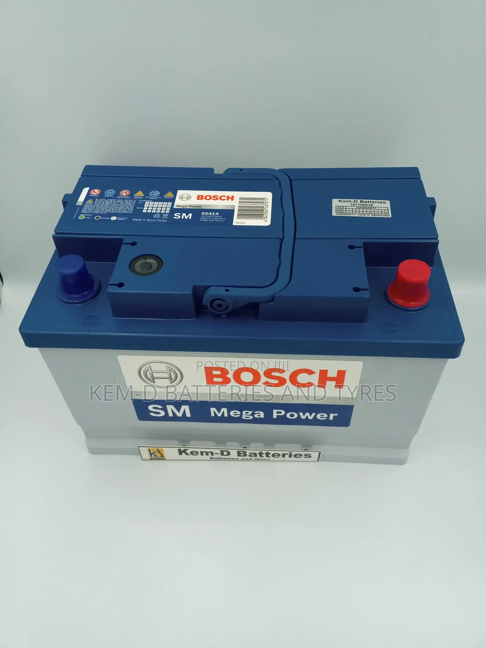 (13 Plates) Bosch Car Battery + Free Delivery