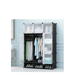 12 Cube Plastic Wardrobe + Shoe Rack