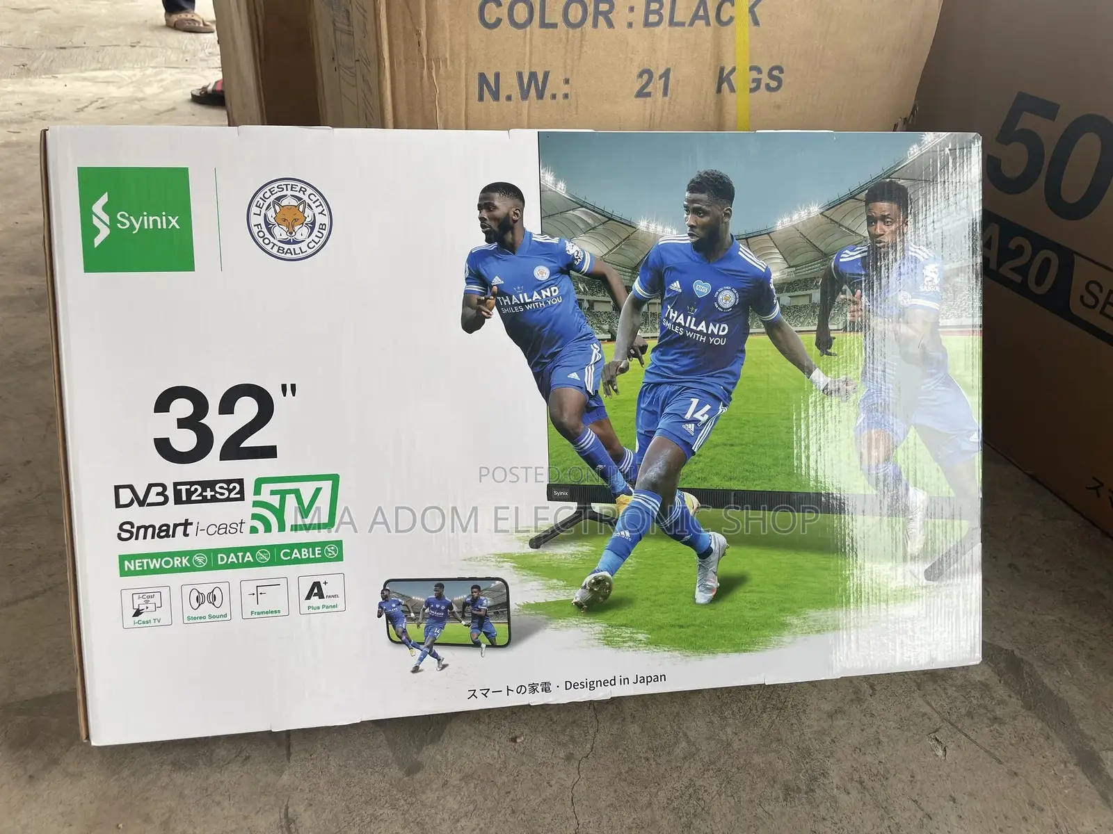 Frameless Brand New Syinix 32” Smart Icast T2/S2 Led Tv