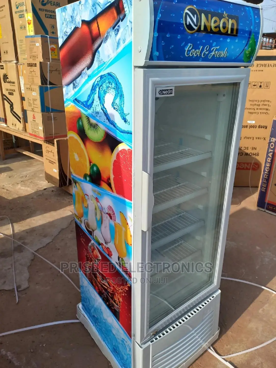 #[]Neon Showcase/Display Fridge 220 Litres
