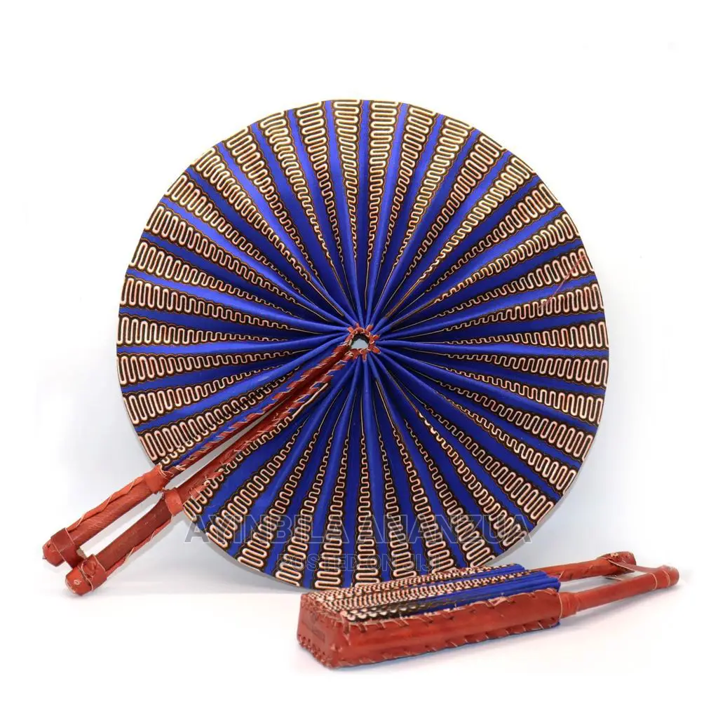African Print Fabric Hand Fans