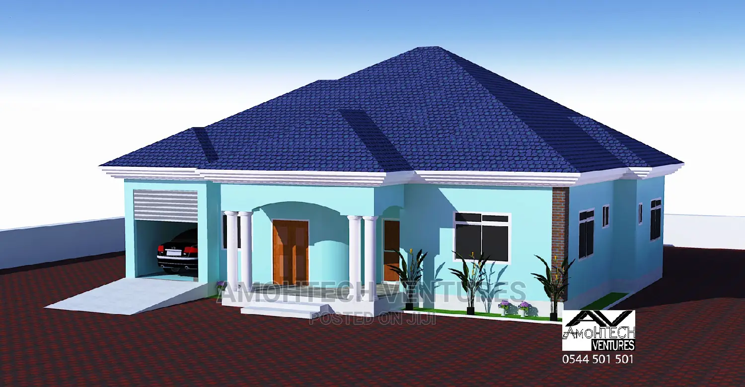 4 Bedroom Modern Building Plan 51 X 52 Feet