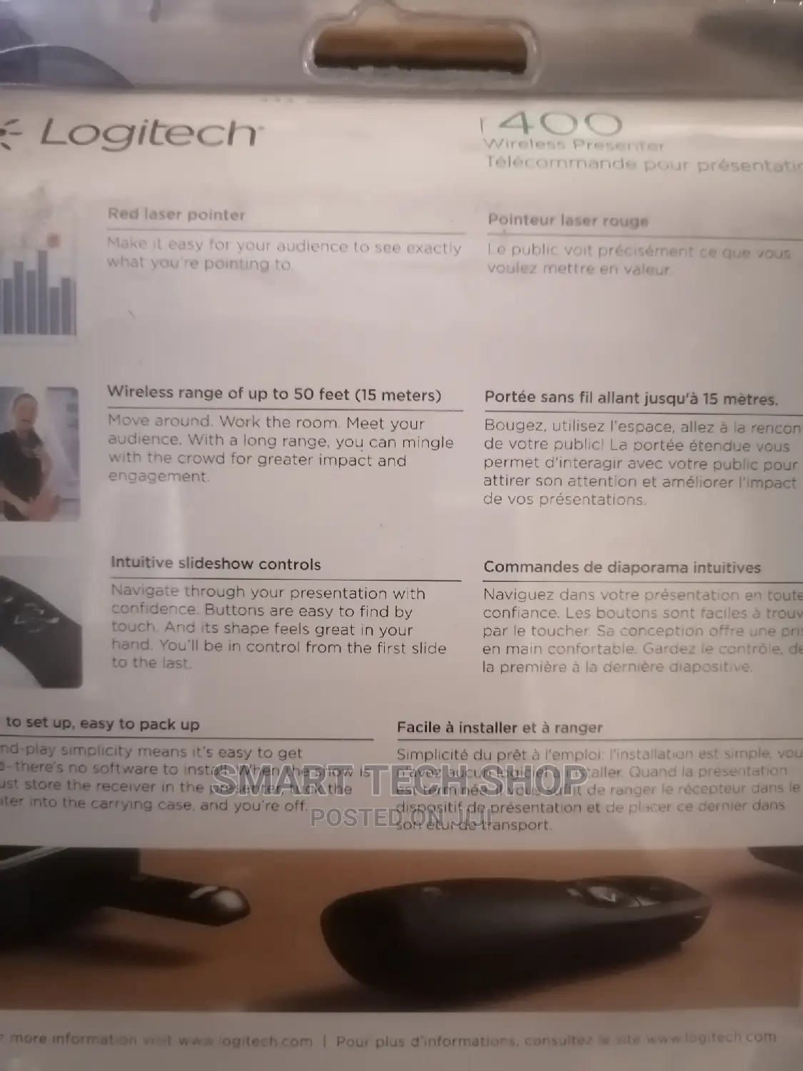 Logitech R400 Wireless Presentation Laser Pointer Remote