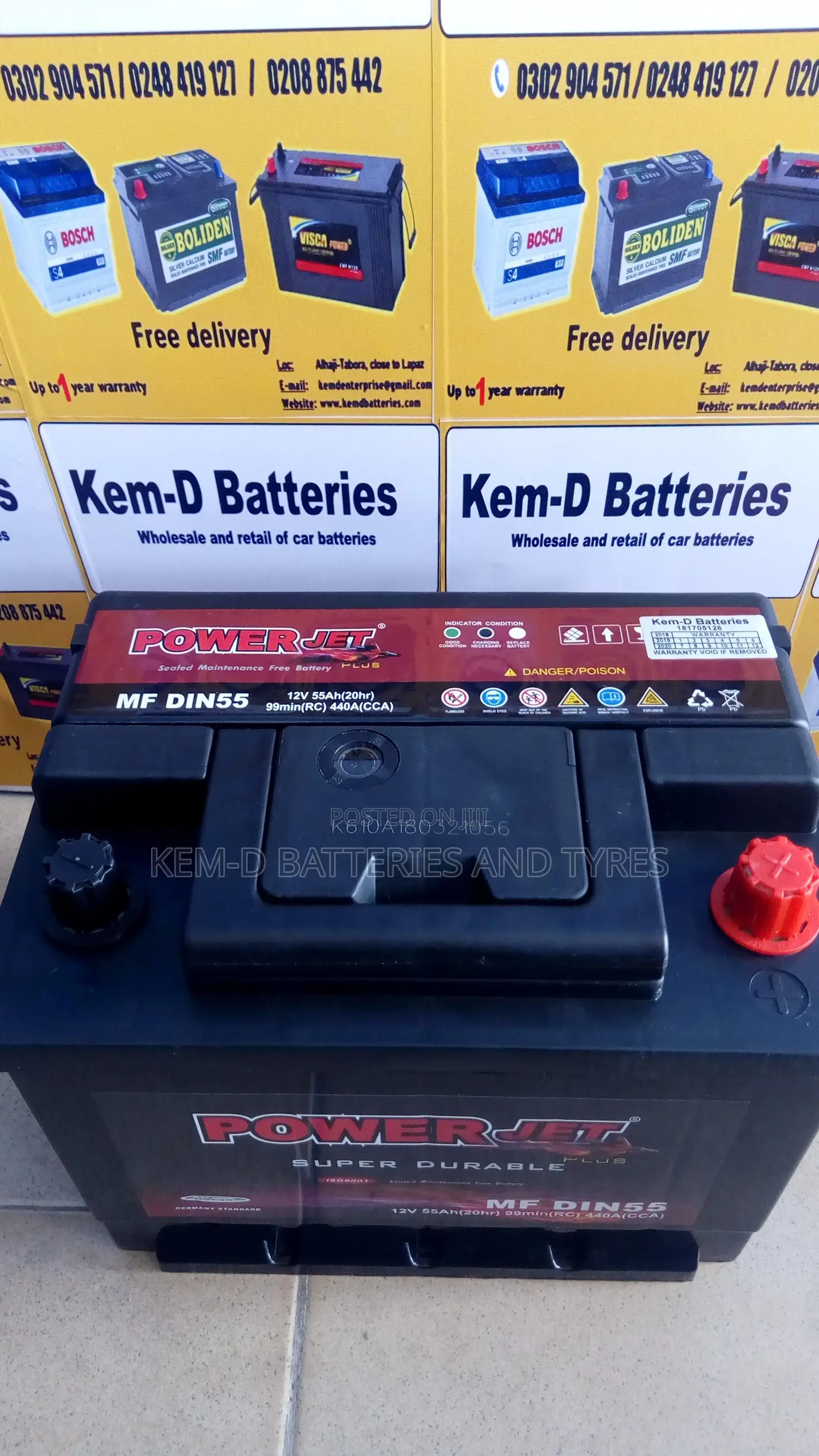 Car Battery Power Jet 13 Plates + Free Delivery