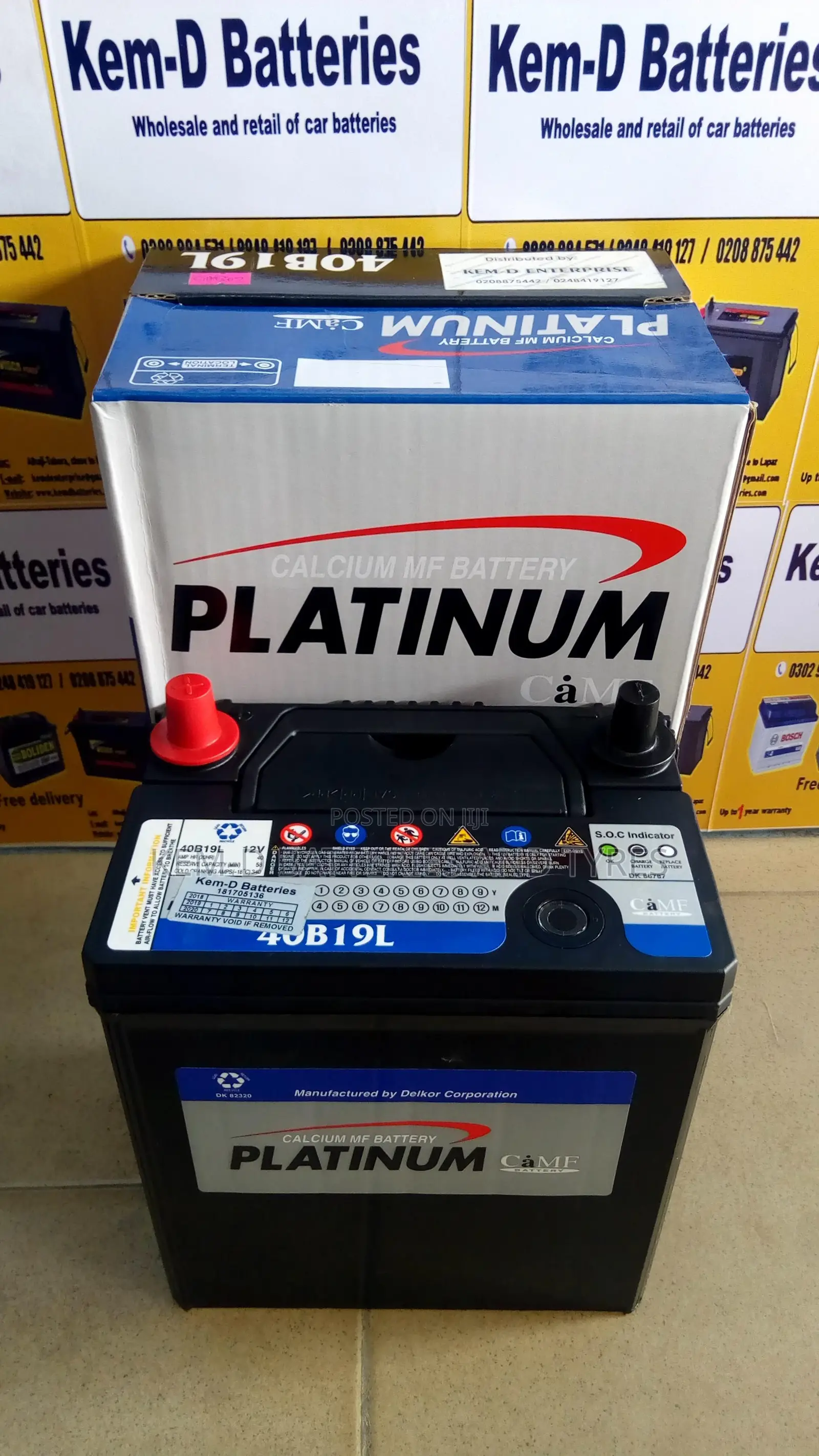 Car Battery - 11 Plates Platinum Small Pole + Free Delivery