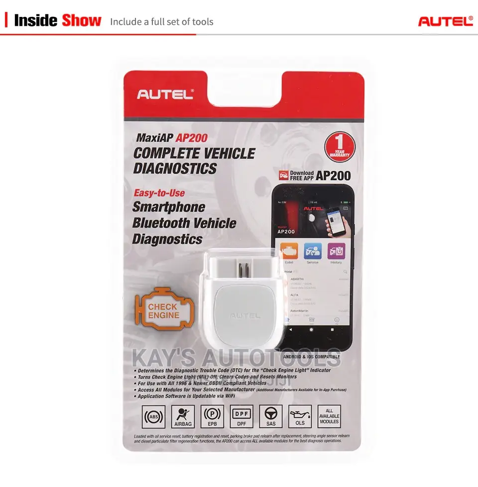 Autel AP200 Advanced All System Car Diagnostics Scanner