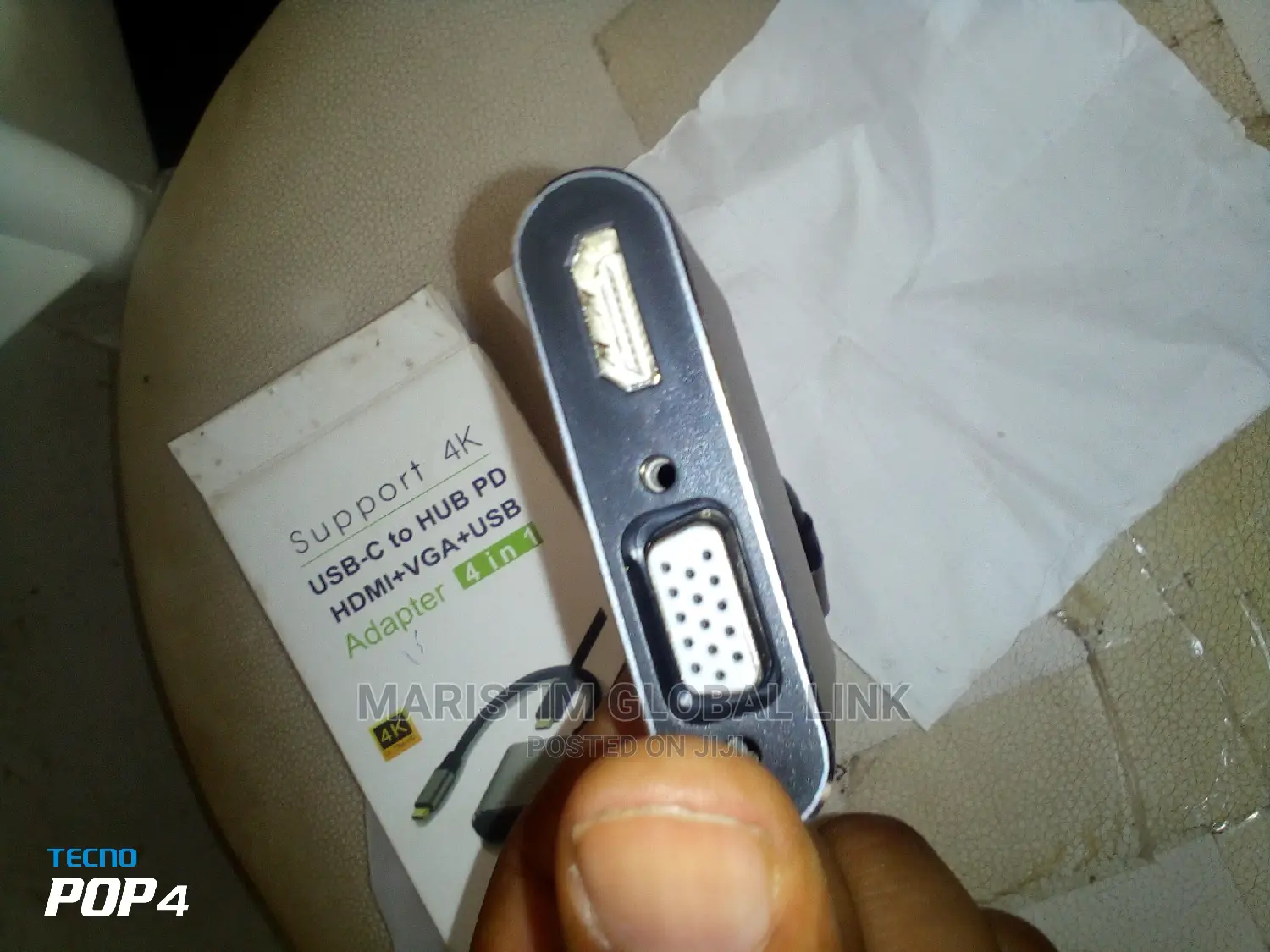 Type C to Hub PD +HDMI+VGA+USB (4 In1)