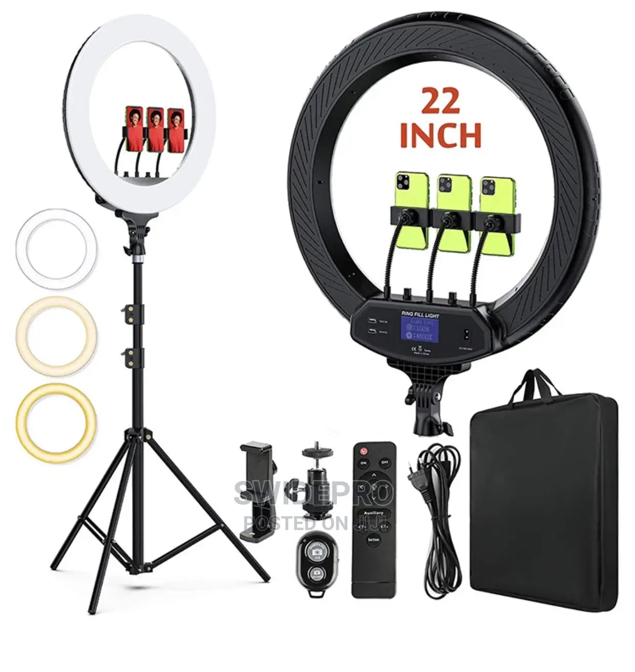 22 Inches Ring Light With Stand, Bag and Remote