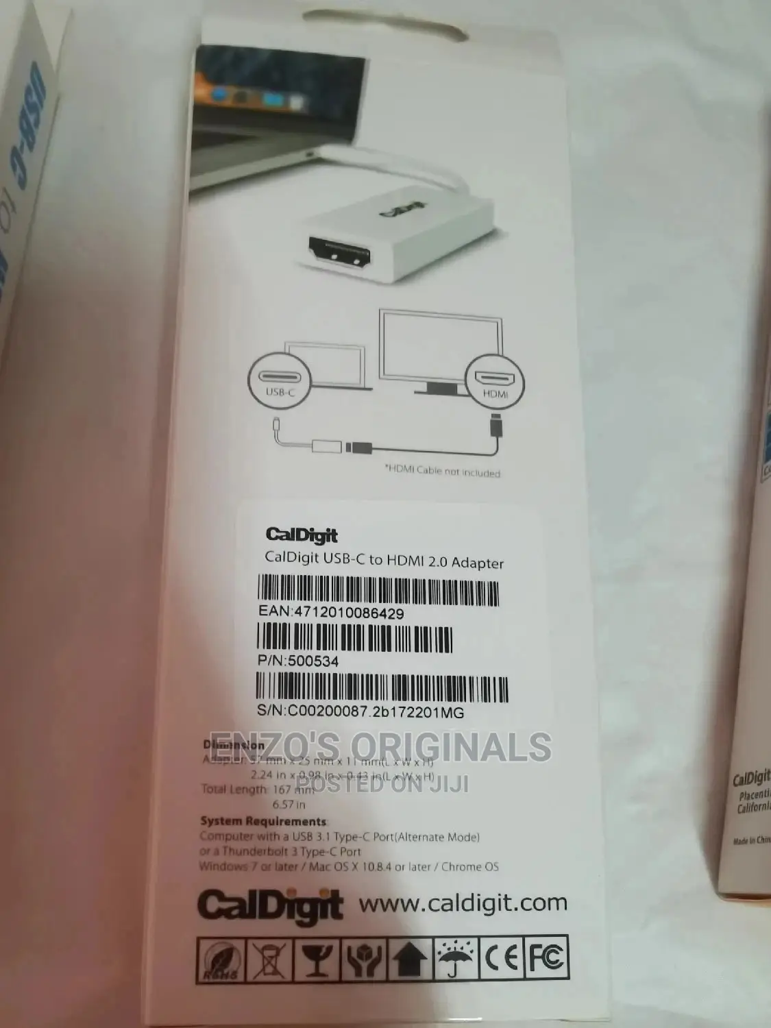 Caldigit Branded Type-c Or USB-C To HDMI 2.0 4kay At 60hz