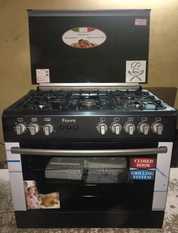 Ferre 5 Burners Gas Cooker 90x60 3