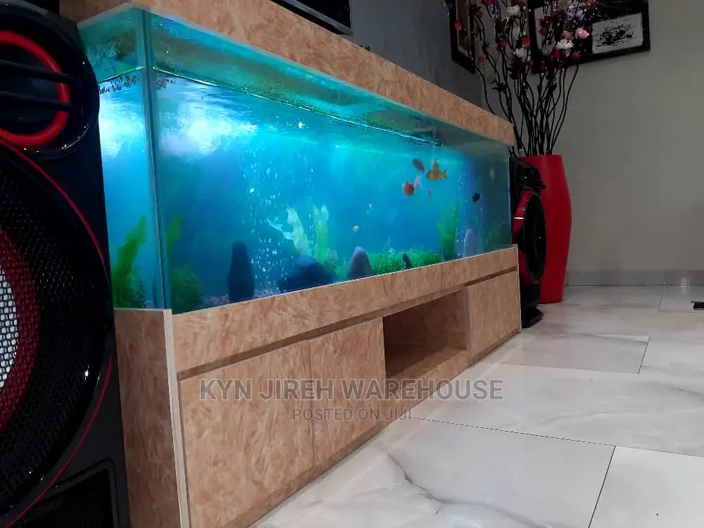 Tv Stand Aquarium With 15 Fishes Promo