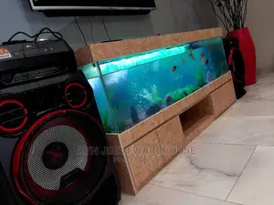 Tv Stand Aquarium With 15 Fishes Promo