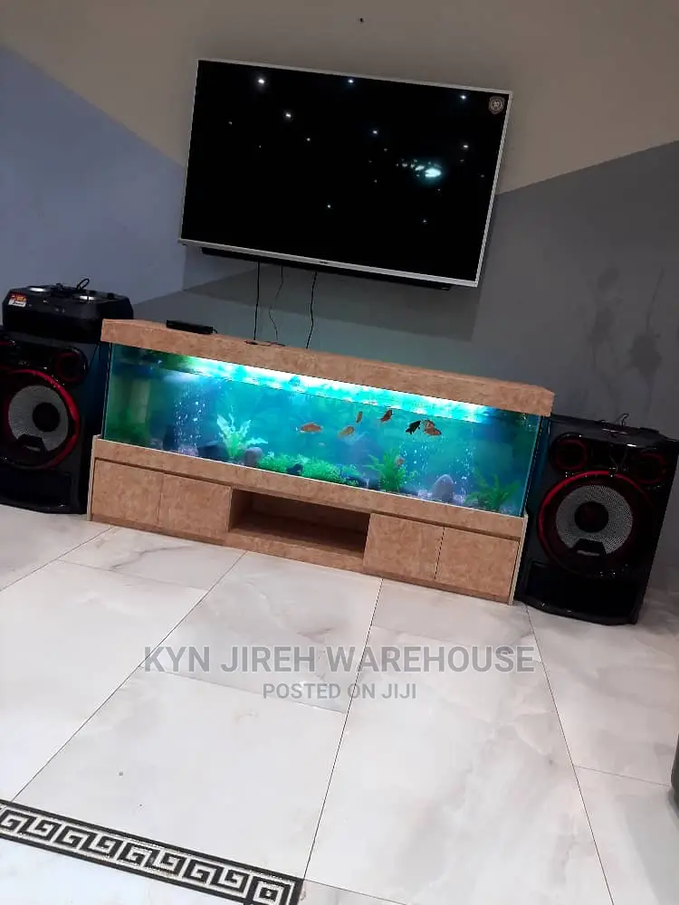 Tv Stand Aquarium With 15 Fishes Promo