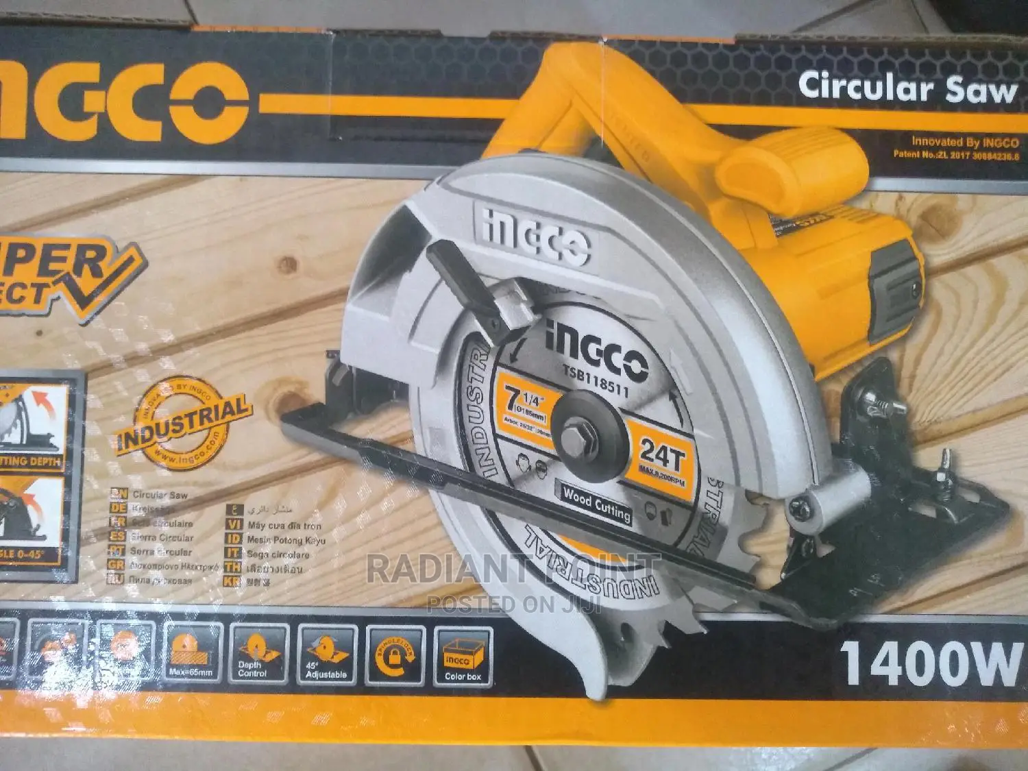 Circular Saw Ingco 1400W Power
