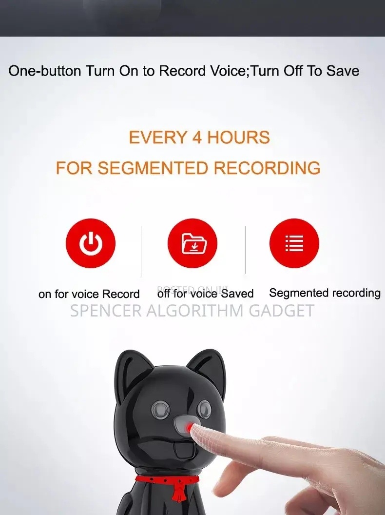 Audio Voice Sound Recorder Puppy Keyholder for Nanny Etc.