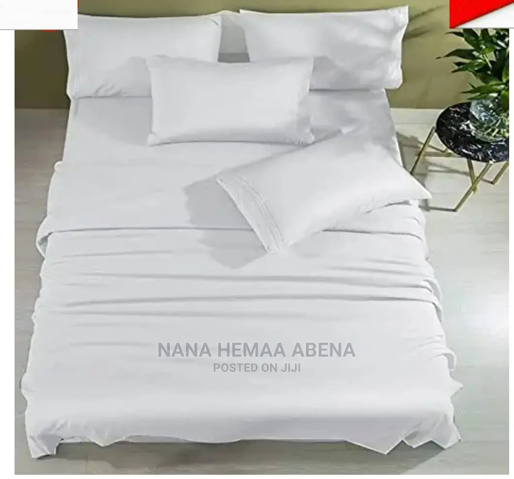 Pure White King Size Hotel Bedsheets