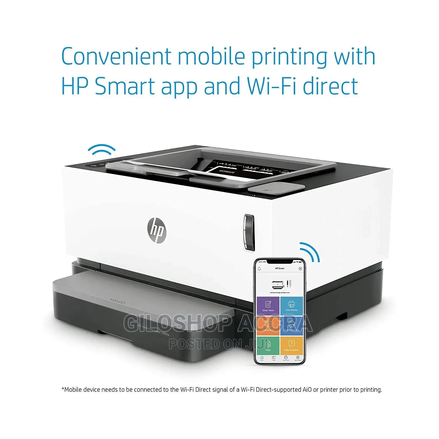 Hp Neverstop 1000w Wifi Enabled Monochrome Laser Printer