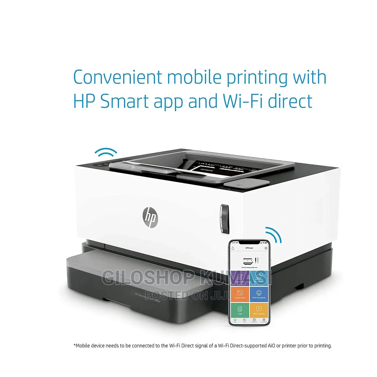 Hp Neverstop 1000w Wifi Enabled Monochrome Laser Printer