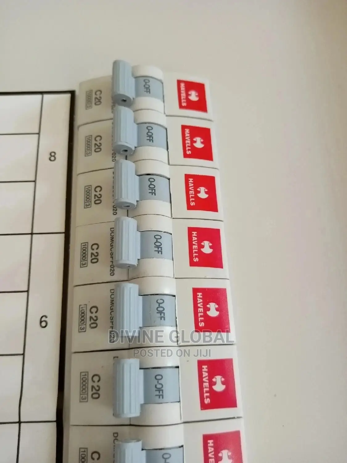 8way 3phase Distribution Board Havell Main Switch