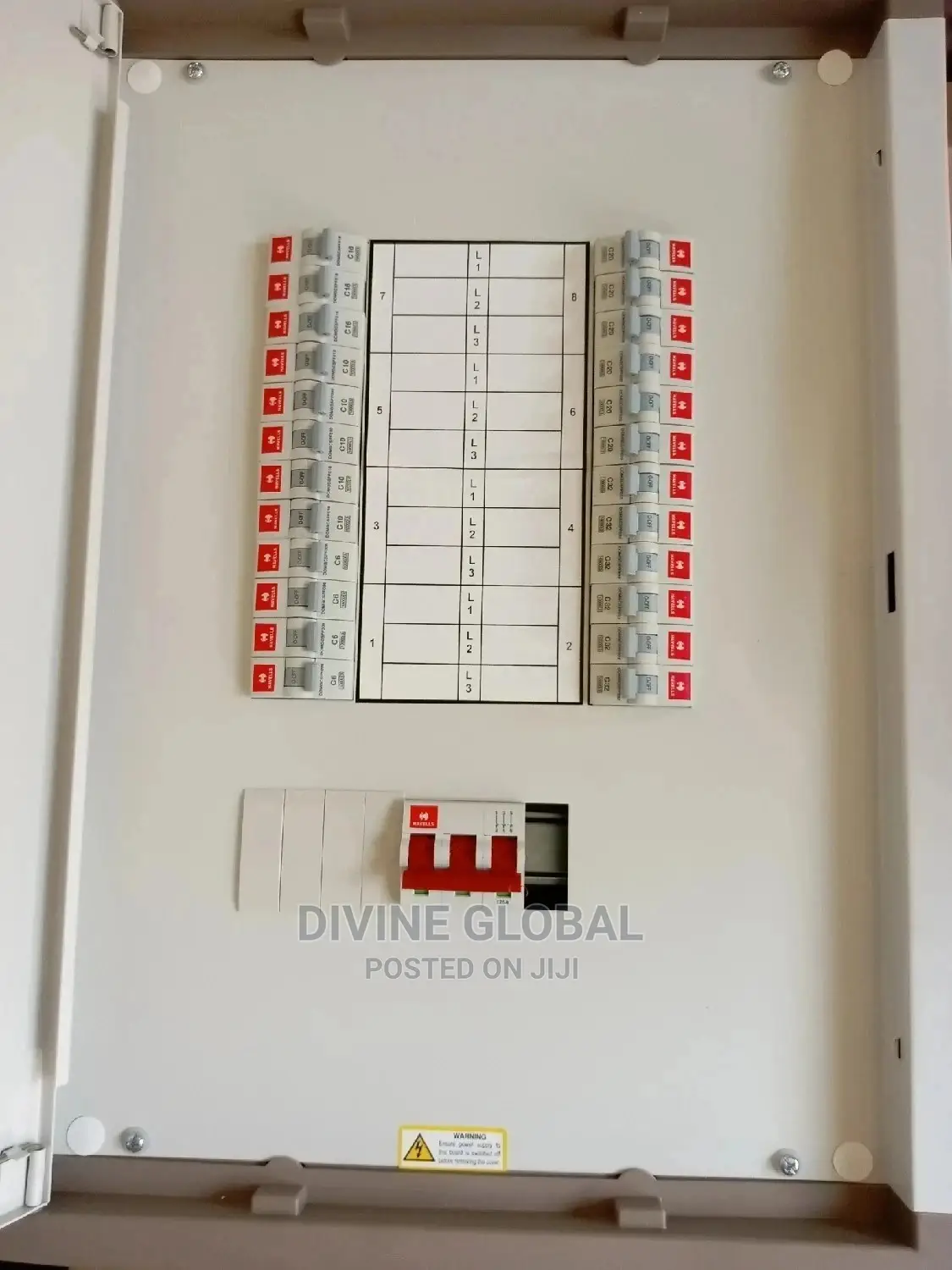 8way 3phase Distribution Board Havells Main Switch in Accra