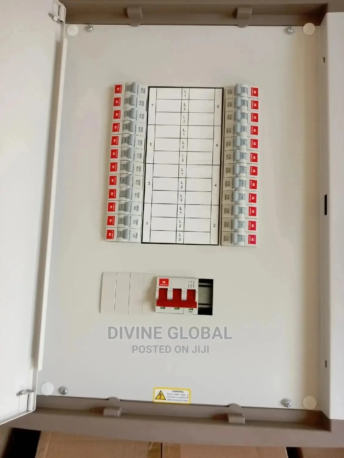8way 3phase Distribution Board Havell Main Switch