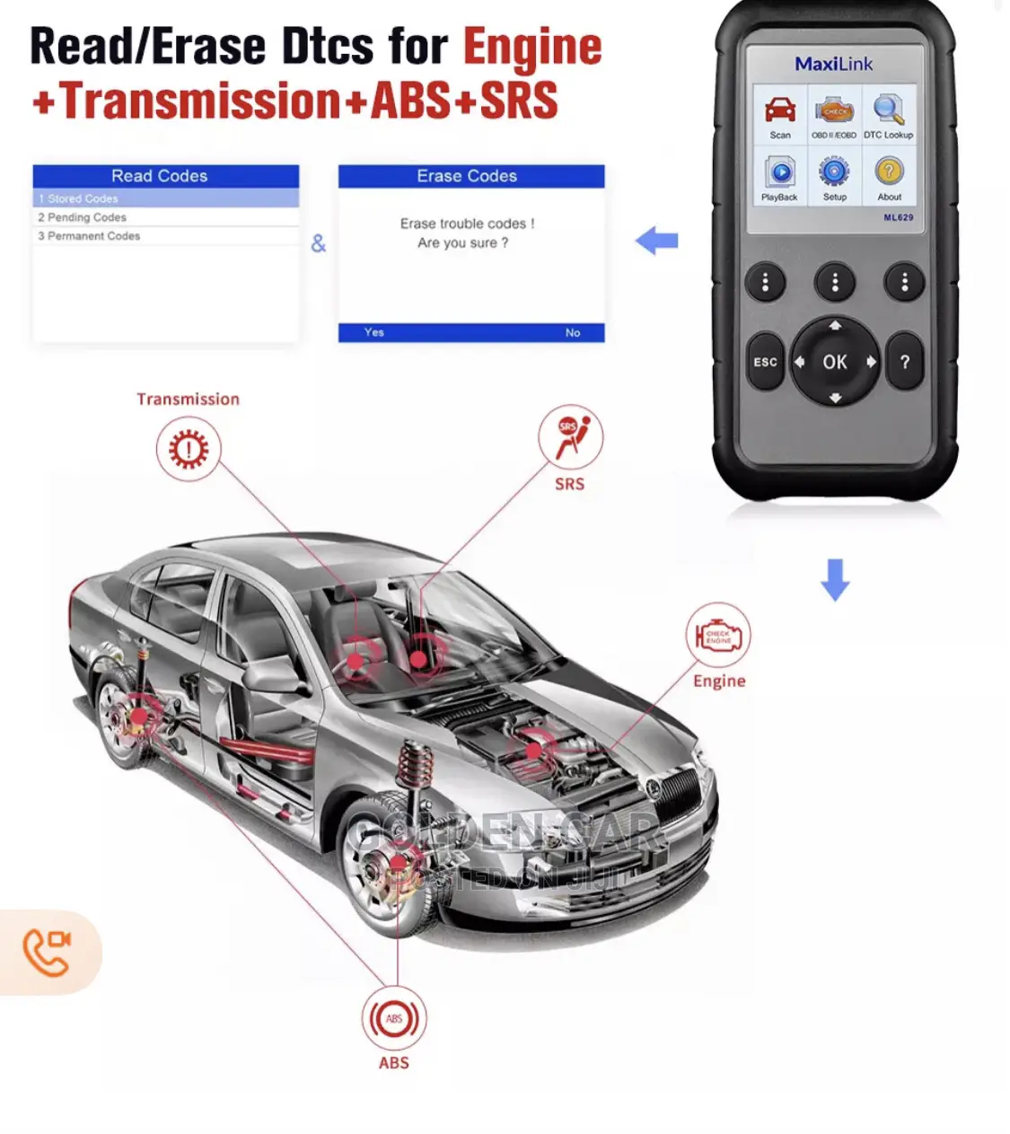 Autel Maxilink ML629 OBD Car Diagnostic Scanner