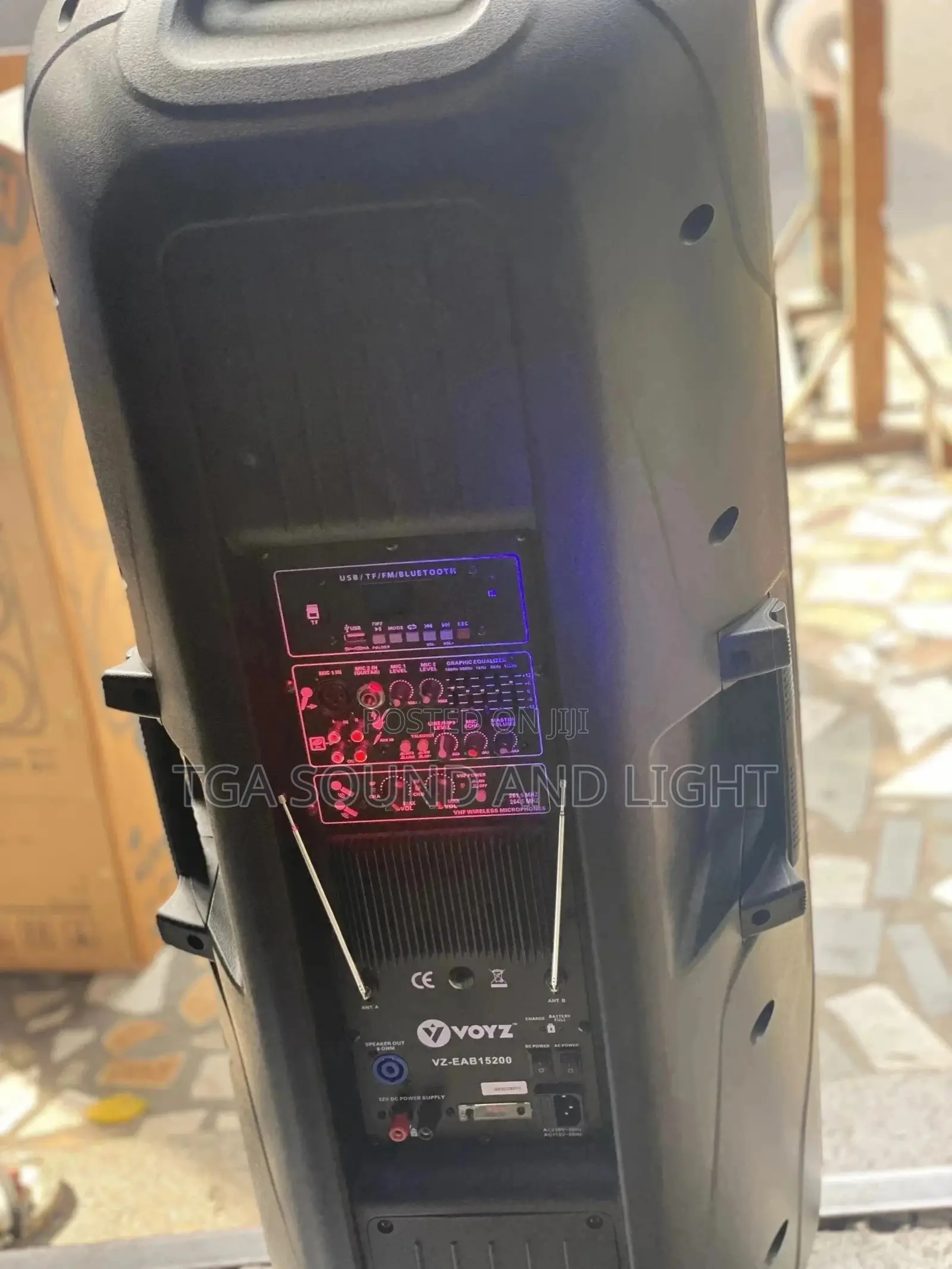 Voyz 2x15 Bt Active Rechargeable Speaker